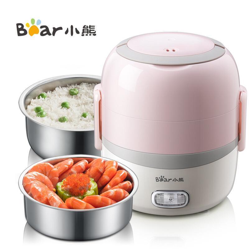 Bear DFH-B14E2 1.4L Dual-layer Electric Lunch Box/ Mini Rice Cooker/ SG Plug/ 1 Year SG Warranty