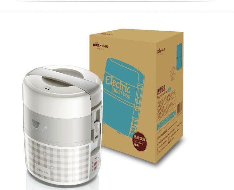 Bear DFH-A20D1 2L Electric Lunch Box/ Mini Rice Cooker/ 2-Layer with 3 Bowls/ Timer/ SG Plug/ English Manual/ 1 Year SG Warranty