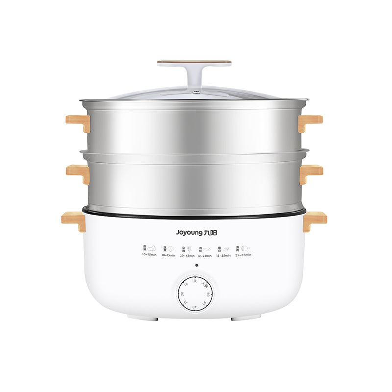 Joyoung DZ50F-GZ173 Double-layer Stainless Steel High-power Electric Steamer/ 12L Capacity/ 3-pin SG Plug