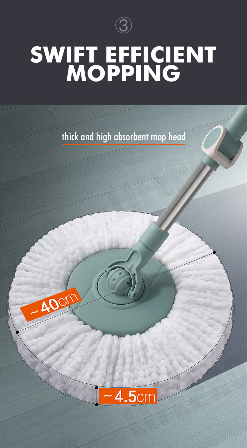 LIFEPRO SP900 Magic Mop/ Spin Mop/ Premium Quality/ 3 Mop Heads Included