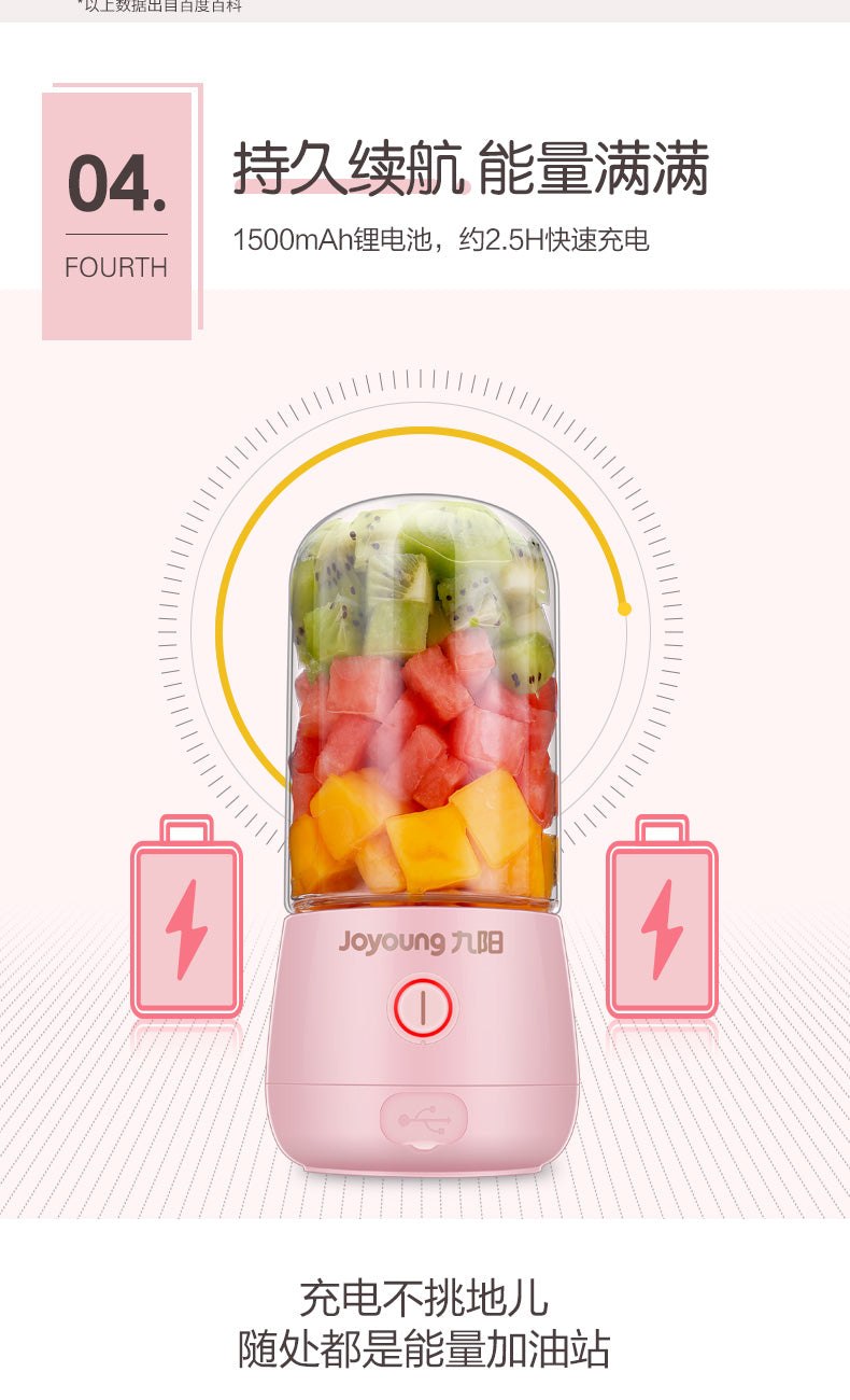 Joyoung/九阳 L3-C8 Portable/ Wireless Juicer/ Blender/ Chargable Battery/ 1 Year SG Warranty