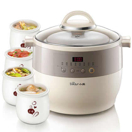 小熊/Bear DDZ-B45B2 4.5L 5 Pots (1×4.5L+4×0.5L) Slow Cooker/ SG Plug/ 1 Year SG Warranty